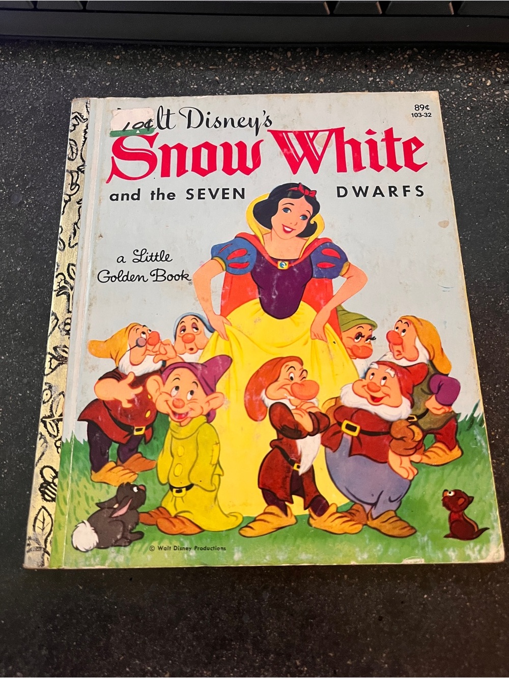 Vintage Walt Disney Snow White and the Seven Dwarfs Little Golden Book